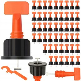 KLIPSY v.2 50szt SYSTEM POZIOMOWANIA PŁYTEK +KLUCZ