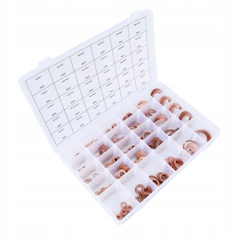 PODKŁADKI MIEDZIANE USZCZELKI MIEDŹ ZESTAW 300 SZT