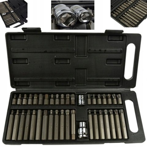 ZESTAW BITÓW KLUCZY IMBUS SPLINE TORX 40 el BITY