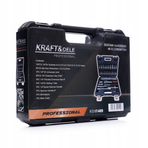 ZESTAW KLUCZY NARZĘDZI WALIZKA 46 ELEMENTÓW