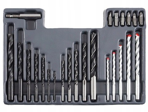 ZESTAW WIERTEŁ I KOŁKÓW ROZPOROWYCH WIERTŁA KOŁKI