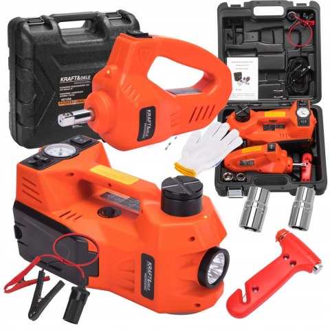 PODNOŚNIK SAMOCHODOWY LEWAREK PUNKTOWY HYDRAULICZNY 12V 5T +KLUCZ DO KÓŁ