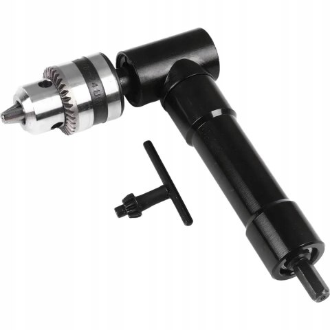 ADAPTER PRZYSTAWKA KĄTOWA UCHWYT NASADKA DO WIERTARKI POD KĄTEM + KLUCZYK