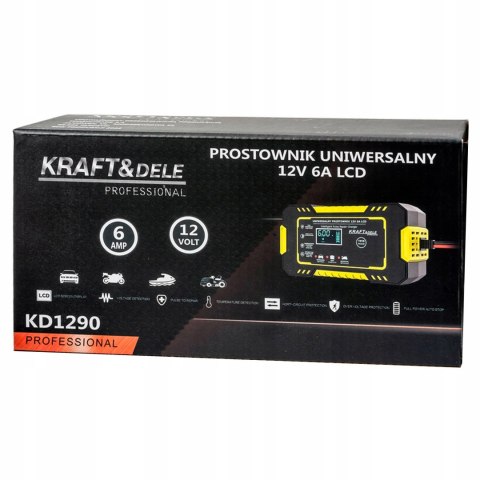 Inteligentny prostownik akumulatorowy LCD 12V / 6A