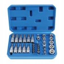 KLUCZE NASADOWE NASADKI GWIAZDKA BITY TORX 3/8'' ZESTAW KLUCZY NASADEK 34el