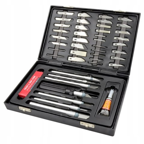 NÓŻ MODELARSKI SKALPEL NOŻYK NOŻYKI ZESTAW 56szt