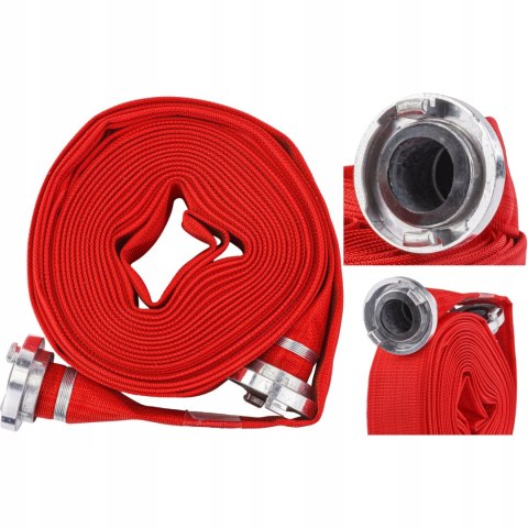 WĄŻ STRAŻACKI PARCIANY DO WODY SZAMBA SZYBKOZŁĄCZKA 2" 20 M