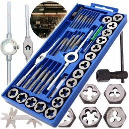 Zestaw narzynek I gwintowników 40 EL kalibrowniki