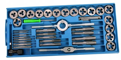 Zestaw narzynek I gwintowników 40 EL kalibrowniki