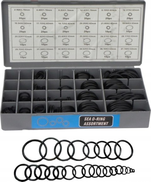 Zestaw uszczelek O-ring oringi HNBR NBR 900 szt. Falon-Tech