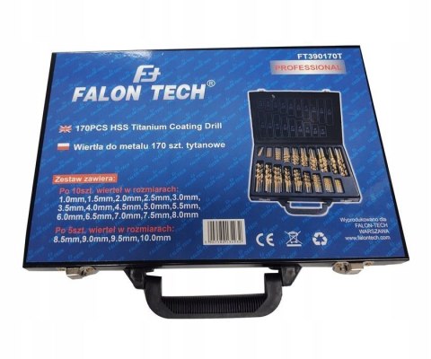 Zestaw wierteł do metalu Falon-Tech FT390170T 170 el.