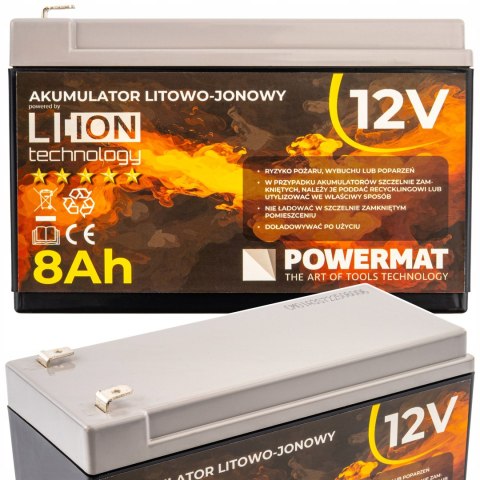 Akumulator Powermat 12 V 8 Ah