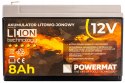 Akumulator Powermat 12 V 8 Ah
