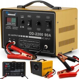 ROZRUCH 12/24V PROSTOWNIK SAMOCHODOWY Z ROZRUCHEM DO ŁADOWANIA MOC 90A LCD