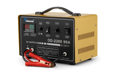 ROZRUCH 12/24V PROSTOWNIK SAMOCHODOWY Z ROZRUCHEM DO ŁADOWANIA MOC 90A LCD