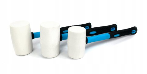 MŁOTKI GUMOWE BIAŁE FIBERGLASS ZESTAW DO KOSTKI BRUKARSKI BLACHARSKI 3SZT MŁOTKI GUMOWE BIAŁE FIBERGLASS ZESTAW DO KOSTKI BRUKARSKI BLACHARSKI 3SZT