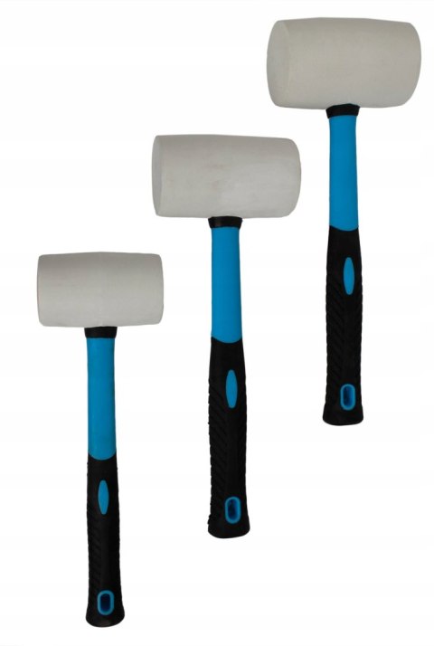MŁOTKI GUMOWE BIAŁE FIBERGLASS ZESTAW DO KOSTKI BRUKARSKI BLACHARSKI 3SZT MŁOTKI GUMOWE BIAŁE FIBERGLASS ZESTAW DO KOSTKI BRUKARSKI BLACHARSKI 3SZT