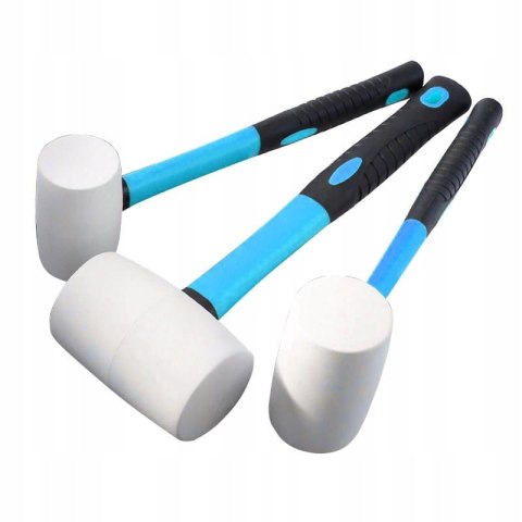 MŁOTKI GUMOWE BIAŁE FIBERGLASS ZESTAW DO KOSTKI BRUKARSKI BLACHARSKI 3SZT MŁOTKI GUMOWE BIAŁE FIBERGLASS ZESTAW DO KOSTKI BRUKARSKI BLACHARSKI 3SZT