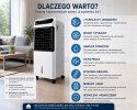 2w1 KLIMATYZATOR WODNY WENTYLATOR PODŁOGOWY OSCYLACJA KLIMATOR GRZEJNIK LCD