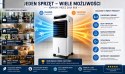 2w1 KLIMATYZATOR WODNY WENTYLATOR PODŁOGOWY OSCYLACJA KLIMATOR GRZEJNIK LCD