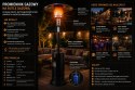 PARASOL GRZEWCZY OGRODOWY PROMIENNIK TARASOWY GAZOWY Z POKROWCEM 13kW MOCNY
