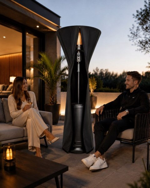 PARASOL GRZEWCZY OGRODOWY PROMIENNIK TARASOWY GAZOWY Z POKROWCEM 13kW MOCNY