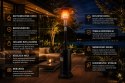 PARASOL GRZEWCZY OGRODOWY PROMIENNIK TARASOWY GAZOWY Z POKROWCEM 13kW MOCNY