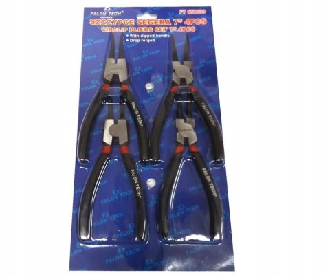 Szczypce do pierścieni Segera Falon-Tech 7" 180 mm 4 el. stal