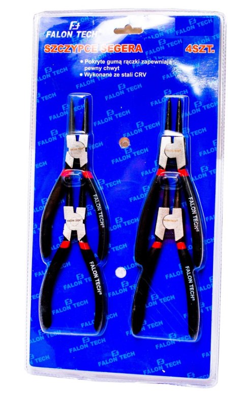 Szczypce do pierścieni Segera Falon-Tech 7" 180 mm 4 el. stal