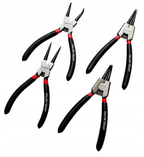 Szczypce do pierścieni Segera Falon-Tech 7" 180 mm 4 el. stal