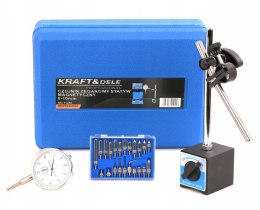Czujnik zegarowy + statyw magnetyczny + końcówki Kraft&Dele KD11291