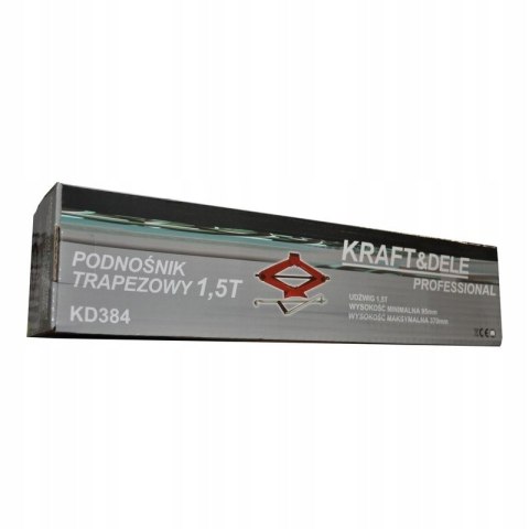Podnośnik Samochodowy Trapezowy Lewarek Guma1,5 T 1500 kg Kraft&Dele