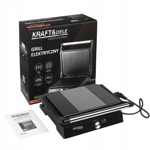 Grill elektryczny Kraft&Dele KD4103 2400 W z regulacją i odprowadzaniem