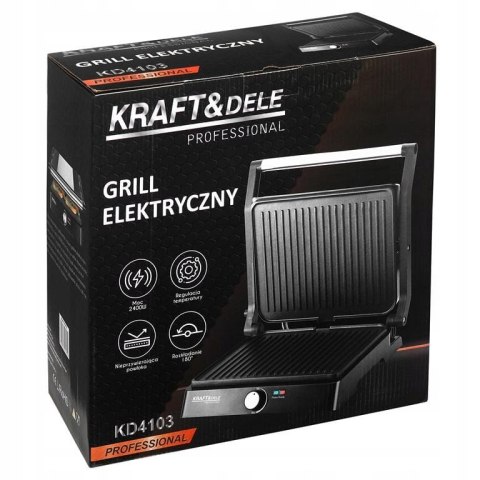Grill elektryczny Kraft&Dele KD4103 2400 W z regulacją i odprowadzaniem