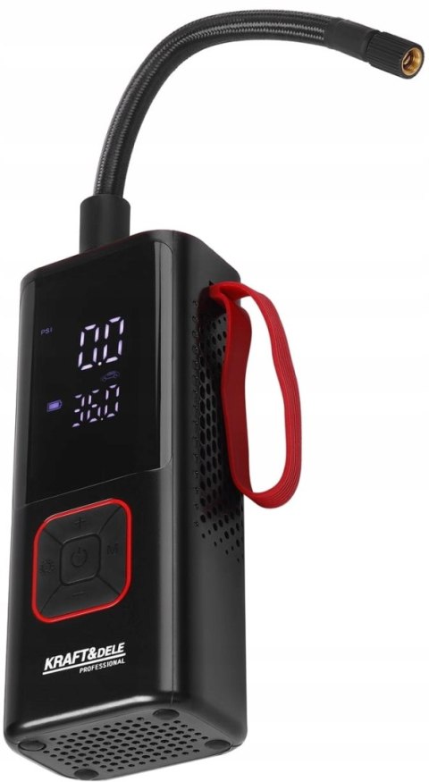 Kompresor akumulatorowy Kraft&Dele 10 bar 7800 mAh z latarką LED