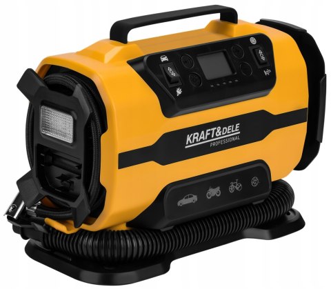 Kompresor samochodowy z funkcją latarki 12/230V KD3441 KRAFT&DELE
