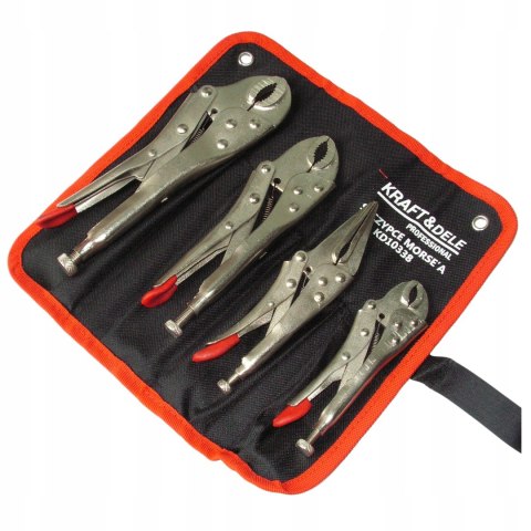 Kraft&Dele KD10338 Szczypce zaciskowe morsea żabka zestaw 4 szt. płachta