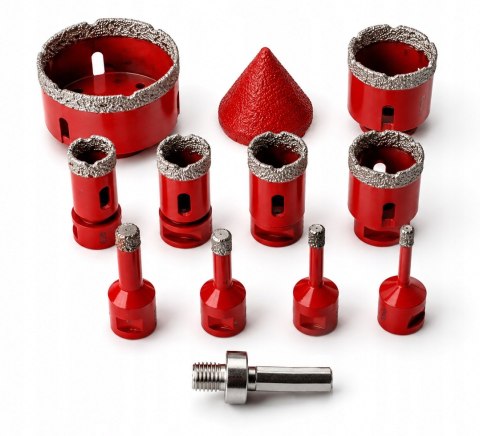Otwornice Diamentowe do Gresu Betonu Płytek Kamienia M14 Koronki 6-68 mm