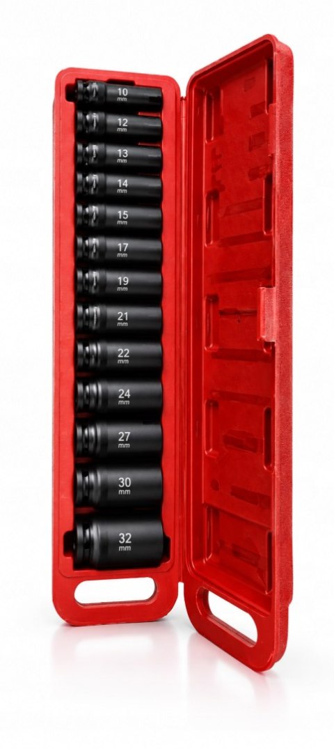 ZESTAW NASADEK UDAROWYCH NASADKI UDAR 13EL WALIZKA Cr-Mo PRO 10-32MM