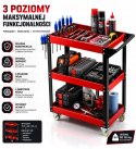 DUŻY WÓZEK WARSZTATOWY NARZĘDZIOWY SERWISOWY 3 PÓŁKI SZAFKA NARZĘDZIOWA moc