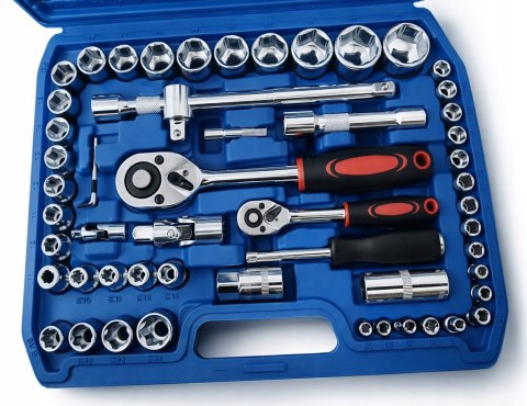 Klucz nasadowy Ondragon 108 elementów stal chromowo-wanadowa w walizce