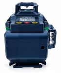 POZIOMICA LASEROWA LASER KRZYŻOWY ZIELONY SAMOPOZIOMUJĄCA LCD 360 2 BATERIE