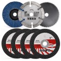 ZESTAW TARCZE DO SZLIFIERKI 75 MM CIĘCIA METALU DREWNA BETONU LISTKOWA 75MM