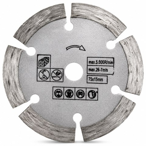 ZESTAW TARCZE DO SZLIFIERKI 75 MM CIĘCIA METALU DREWNA BETONU LISTKOWA 75MM