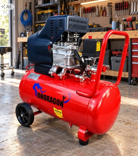 KOMPRESOR OLEJOWY SPRĘŻARKA POWIETRZA 50L 8 BAR TŁOKOWA POMPA 2,8kW 3,8KM